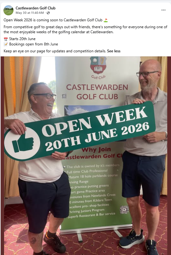Open Week 2026 at Castlewarden